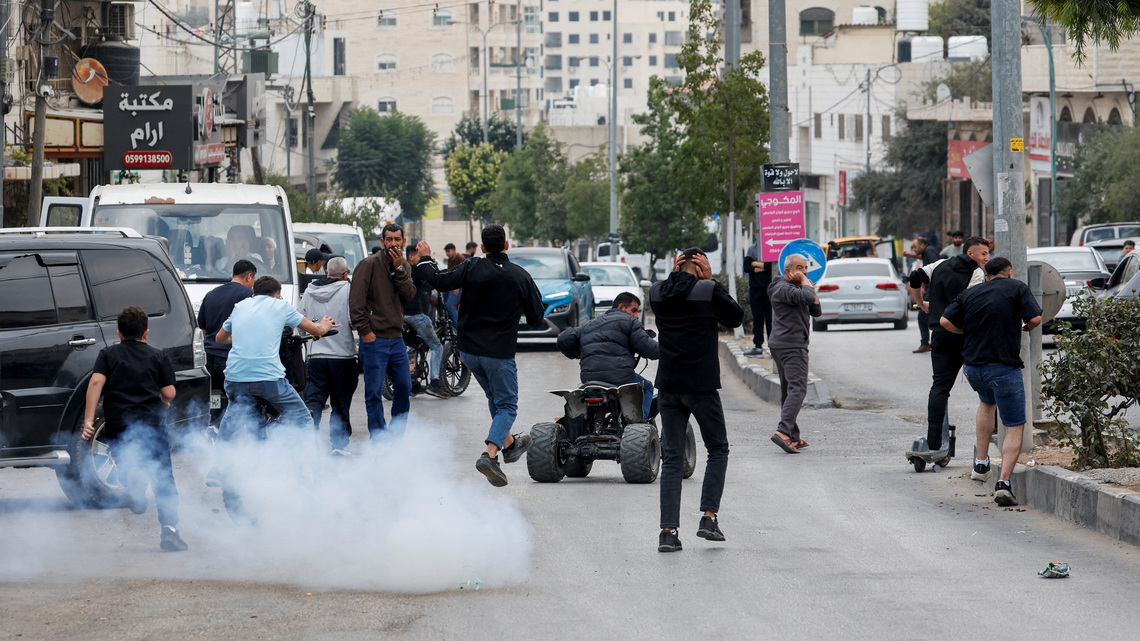 Palestinians protest against military demolitions in West Bank as Israelis vote 