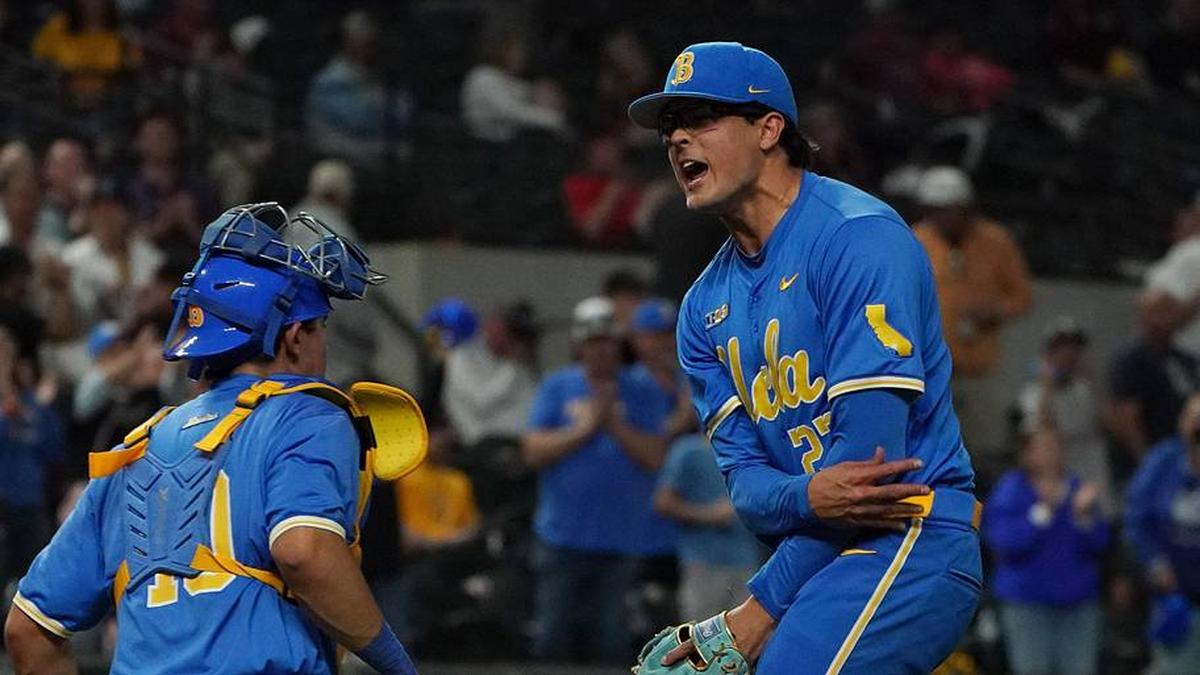  Mar 1, 2026; Arlington, TX, USA; UCLA Bruins against Mississippi State Bulldogs during the Amegy Bank College Baseball Series at Globe Life Field. Mandatory Credit: Dustin Safranek-Imagn Images | Dustin Safranek-Imagn Images 