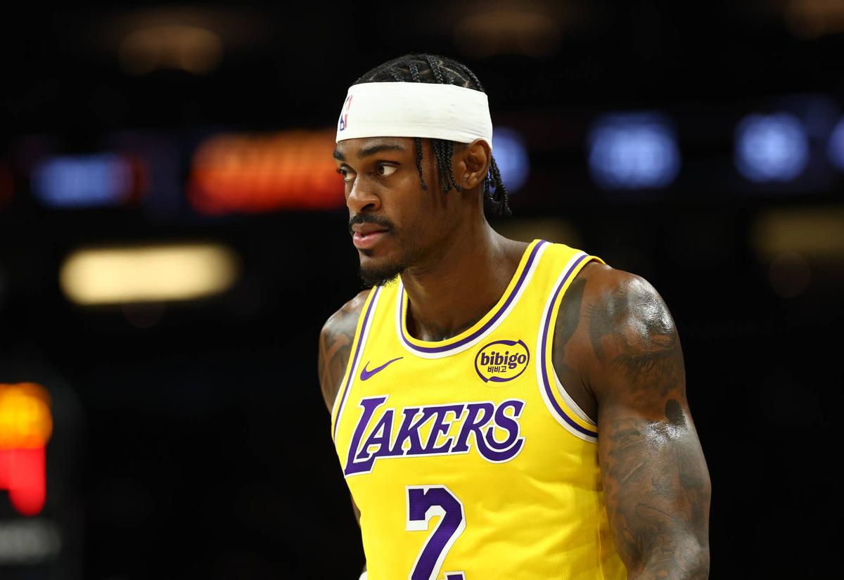  Los Angeles Lakers forward Jarred Vanderbilt (2) © Mark J. Rebilas-Imagn Images