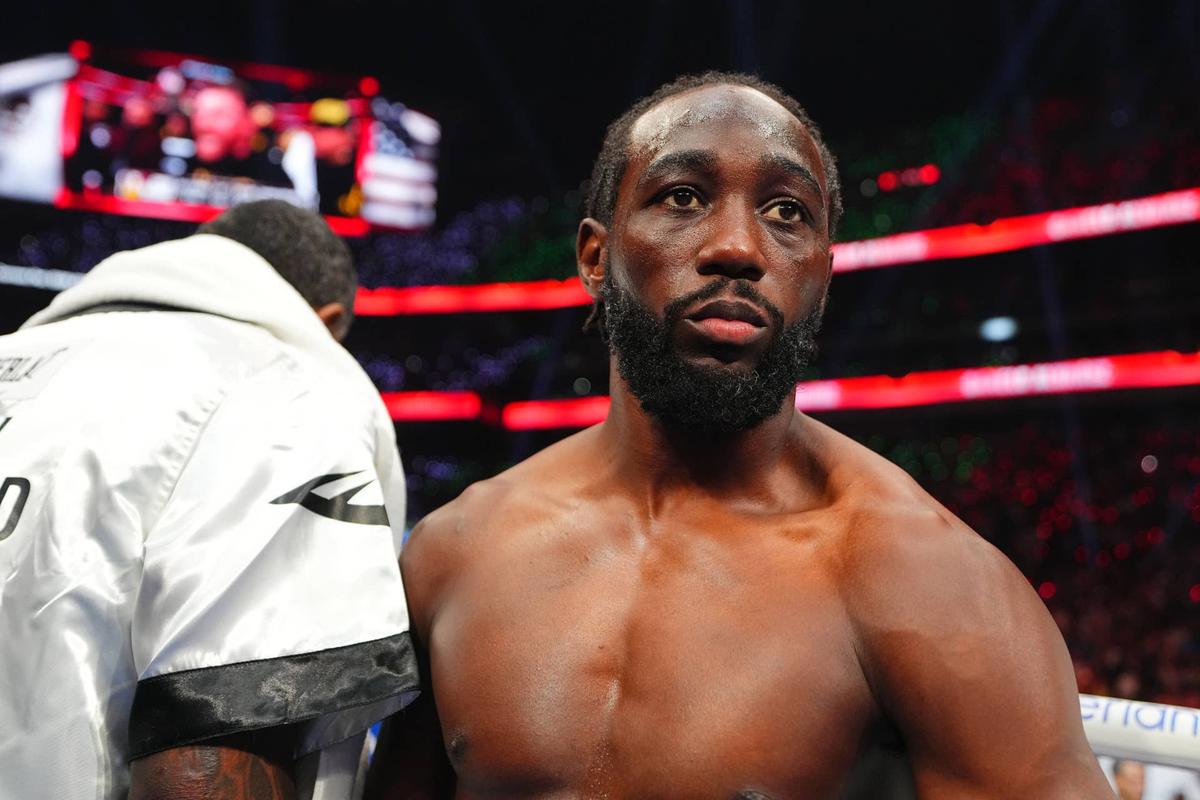  LAS VEGAS, NEVADA - SEPTEMBER 13: Terence Crawford stands in the ring prior to the Undisputed & Ring Magazine Super Middleweight Championship against Canelo Alvarez (not pictured) at Allegiant Stadium on September 13, 2025 in Las Vegas, Nevada. (Photo by Chris Unger/TKO Worldwide LLC via Getty Images)