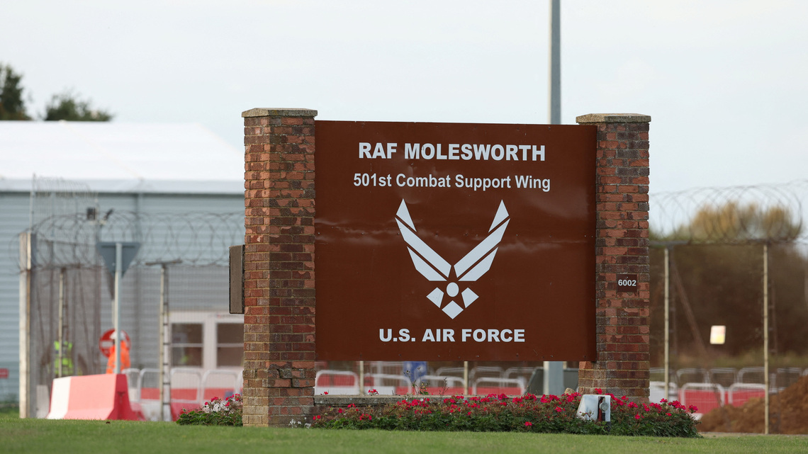 Two men arrested at UK airbase used by US released on bail 