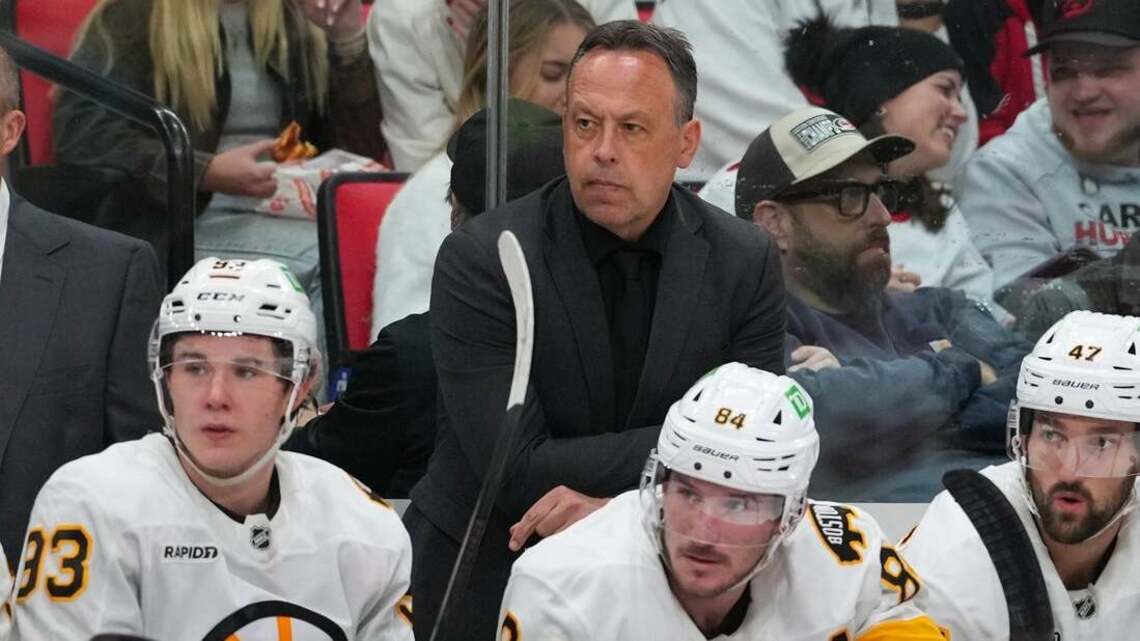 Bruins buzzing into Blues trip despite losing to Canes