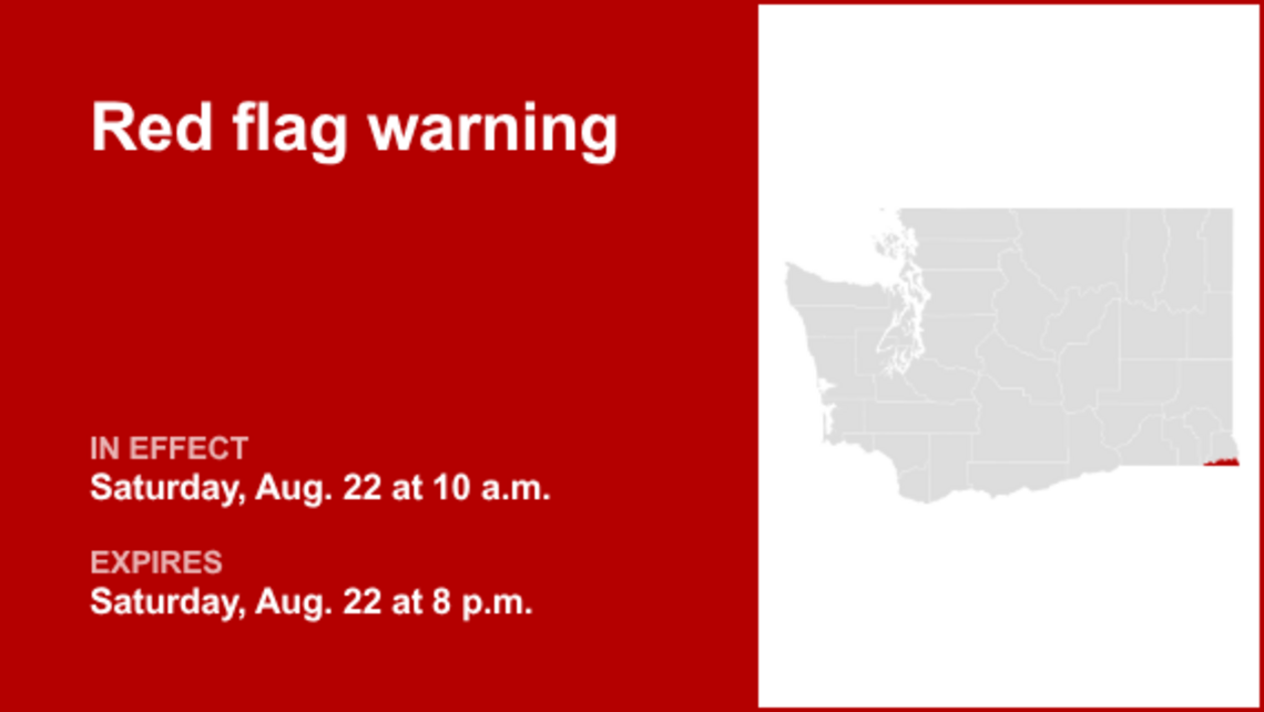 Red flag warning for Southeast Washington Grande Ronde Valley for Saturday 
