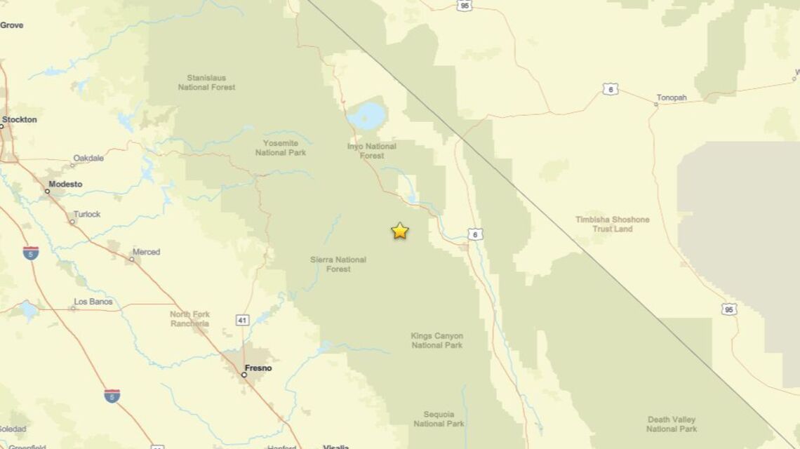 2.1 magnitude earthquake registered close to Toms Place, CA on June 3 