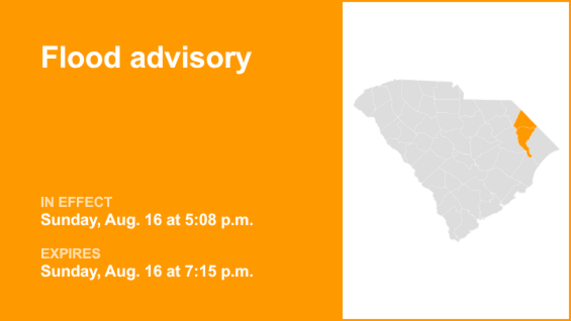 UPDATE: Flood advisory affecting Pee Dee Sunday evening caused by heavy rain 
