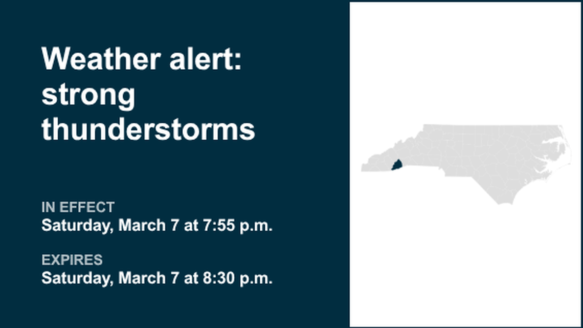 Weather alert in place for Transylvania County Saturday evening, says the NWS 