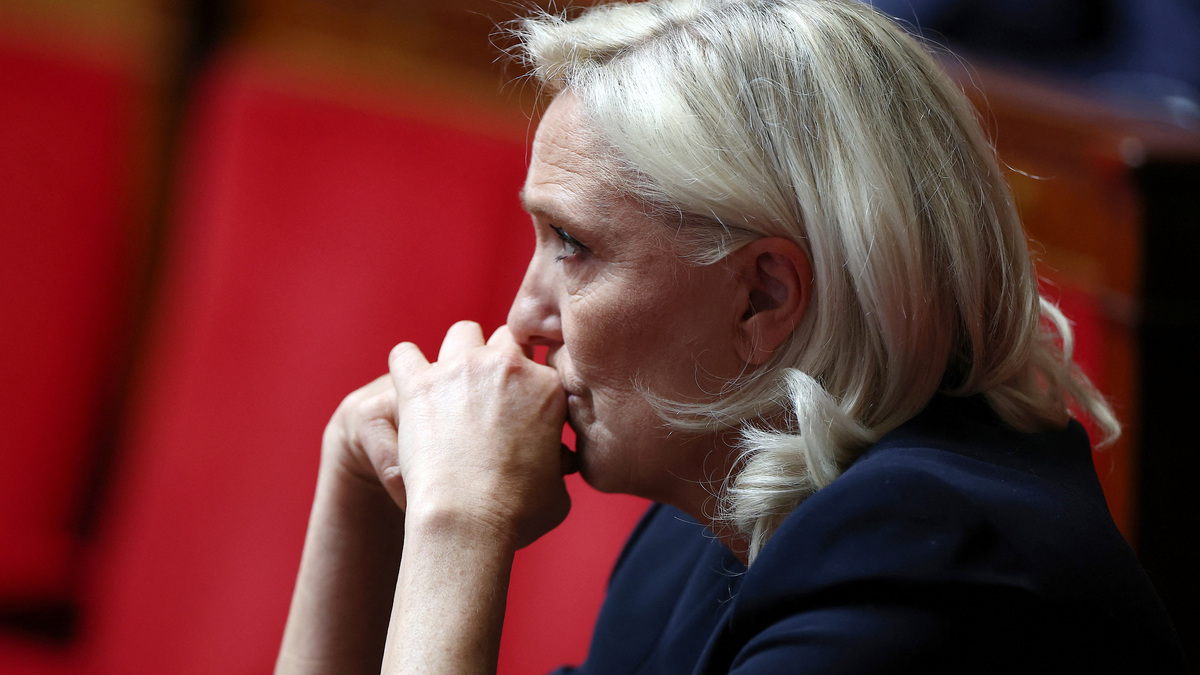 French far-right leader and member of parliament Marine Le Pen, President of the French far-right National Rally (Rassemblement National - RN) party parliamentary group, attends the questions to the government session at the National Assembly in Paris, France, June 30, 2026. REUTERS/Alice Sacco