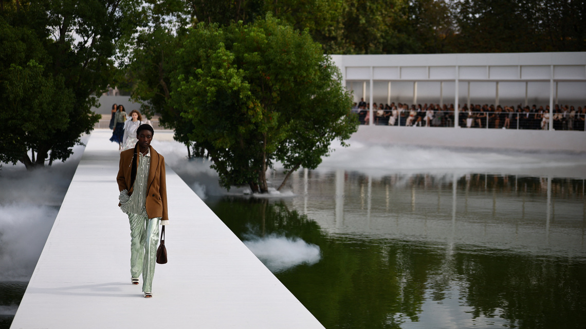 Dior presents sheer tops and metallic trousers in spring/summer 2027 show 