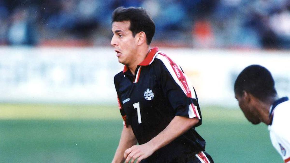  Domenic Mobilio sports the Canada third kit in a World Cup qualifying match. | Canada Soccer 