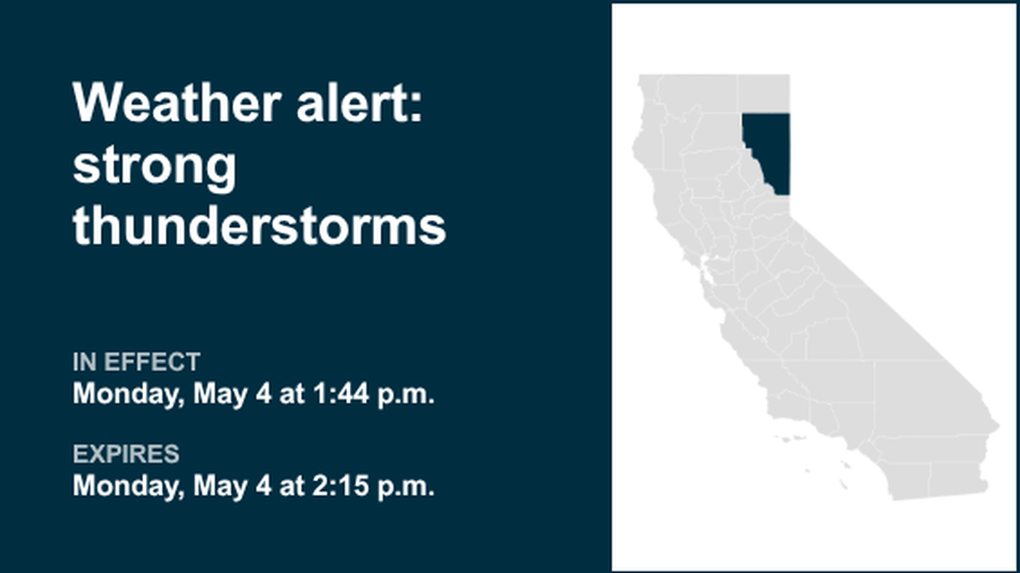 Thunderstorms with marble-sized hail in Lassen-Eastern Plumas-Eastern Sierra counties Monday 
