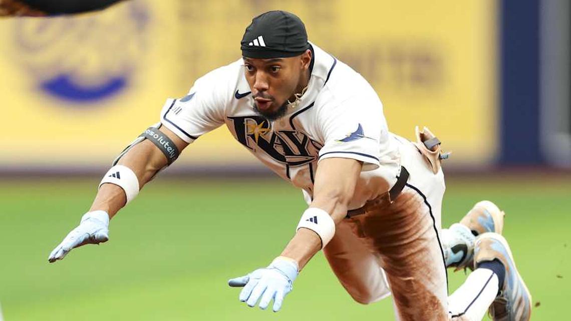  Rays left fielder Chandler Simpson already has seven stolen bases to start the season. | Nathan Ray Seebeck-Imagn Images 