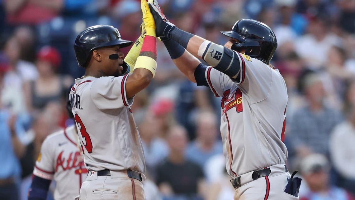 Riley blasts two homers as Braves blank Phillies