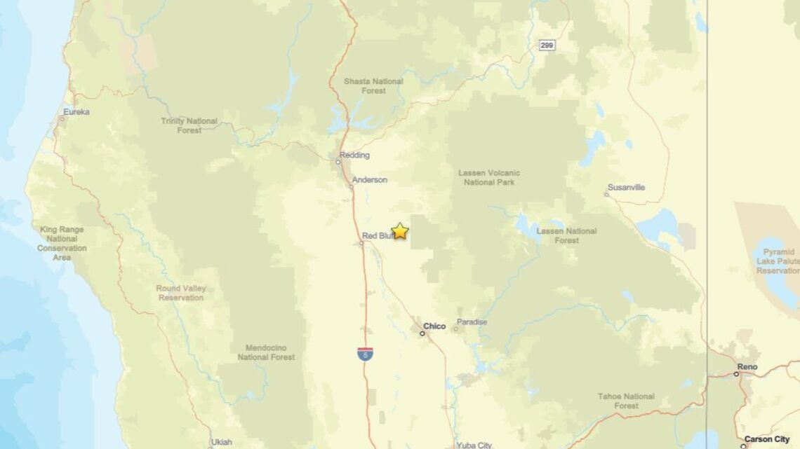 Update: Earthquake of 2.6 magnitude recorded close to Red Bluff, CA on Sept. 19 