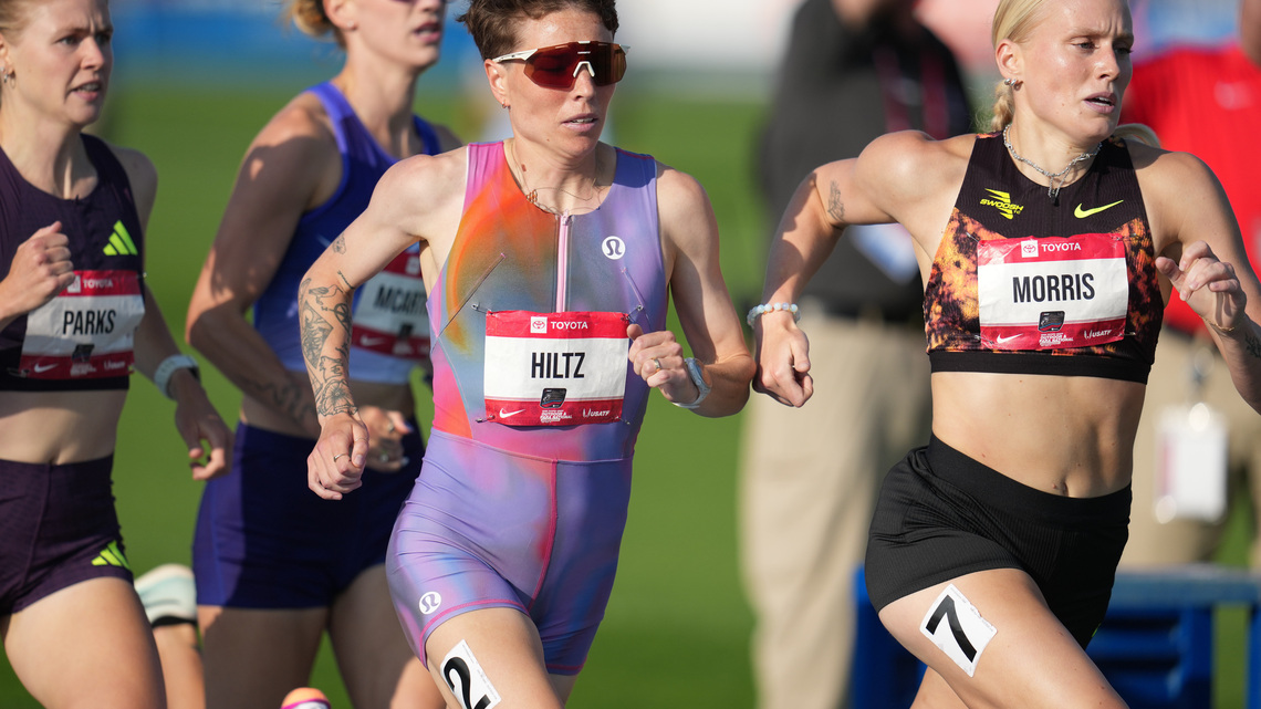 Athletics-Hiltz wins US championships 1,500m title once again