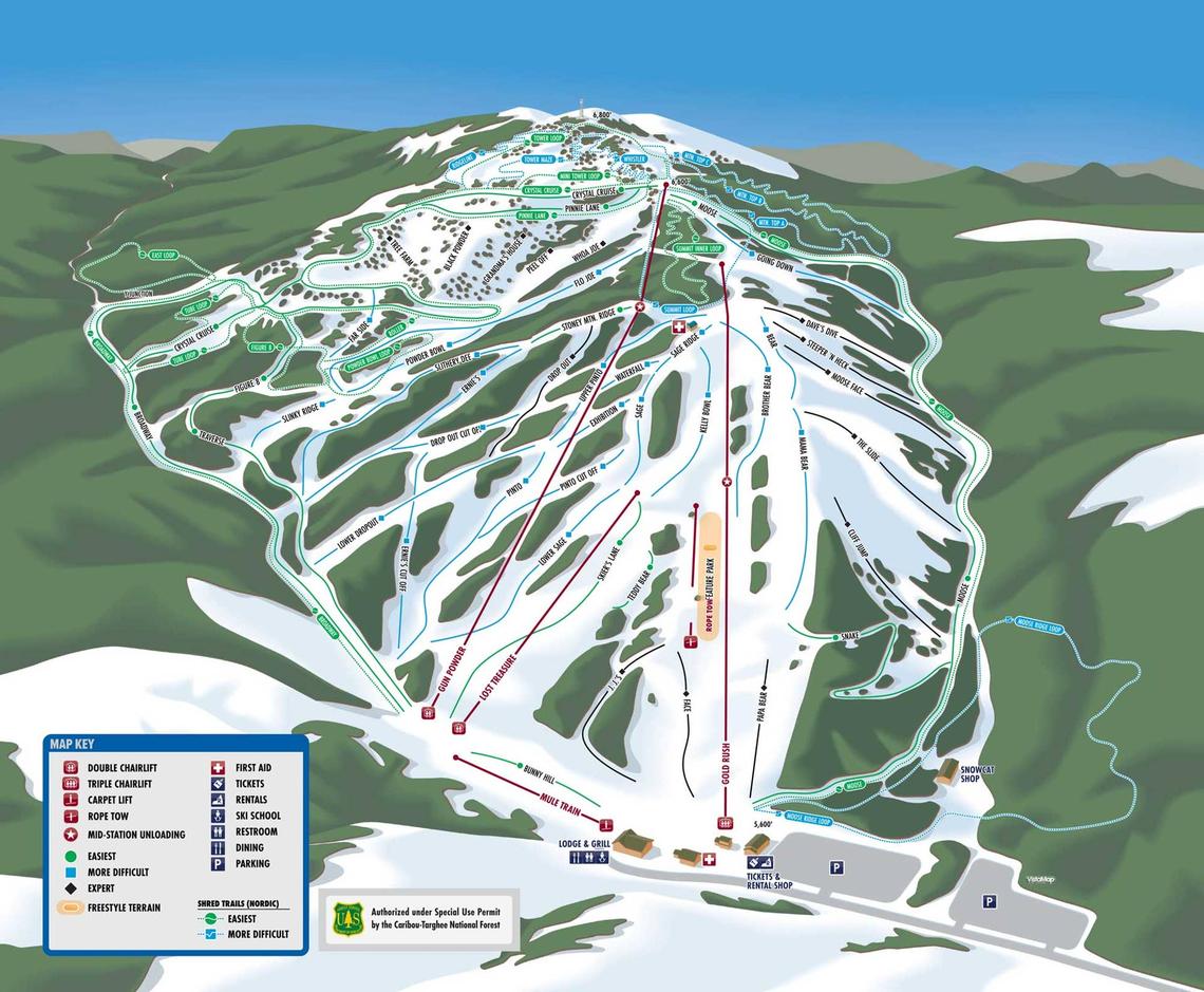  Kelly Canyon trail map. 