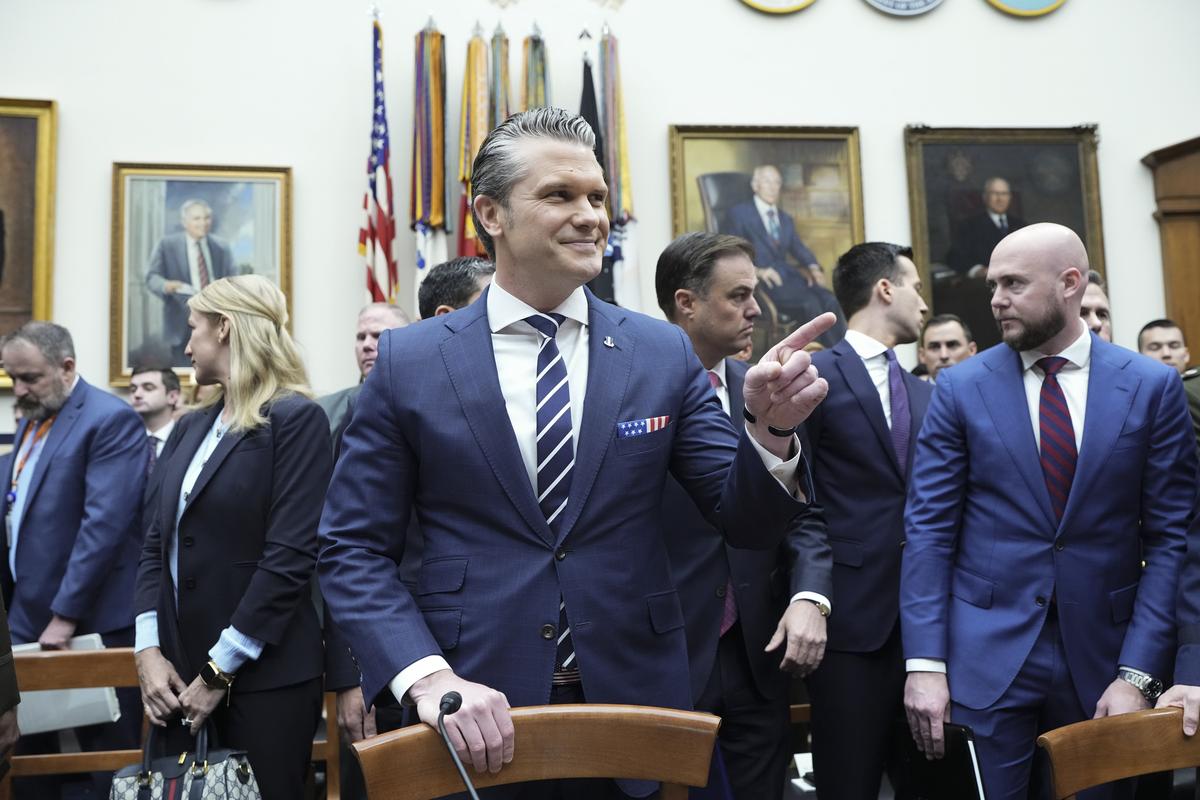 Defense Secretary Pete Hegseth arrives to testify before a House Armed Services Committee hearing on the Department of Defense's budget request on Capitol Hill in Washington, on Wednesday, April 29, 2026. (Haiyun Jiang/The New York Times)