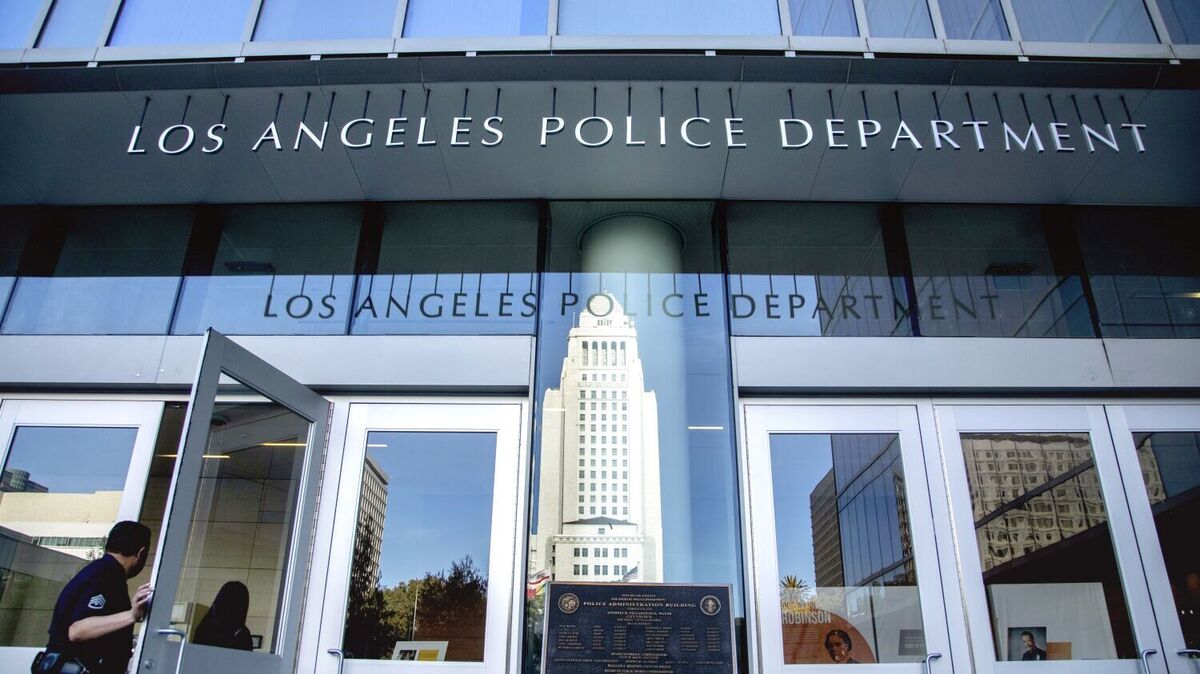 The Los Angeles Police Department Headquarters on Feb. 8, 2022, in Los Angeles. (Myung J. Chun/Los Angeles Times/TNS)