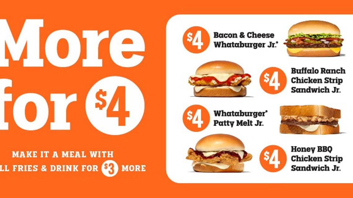 Whataburger's Value Menu Just Got a New $4 Upgrade