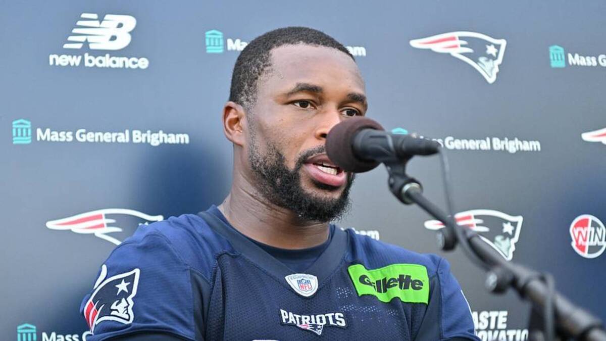  Jun 9, 2026; Foxborough, MA, USA; New England Patriots safety Kevin Byard III (31) speaks to the media after minicamp at Gillette Stadium. Mandatory Credit: Eric Canha-Imagn Images | IMAGN IMAGES via Reuters Connect 