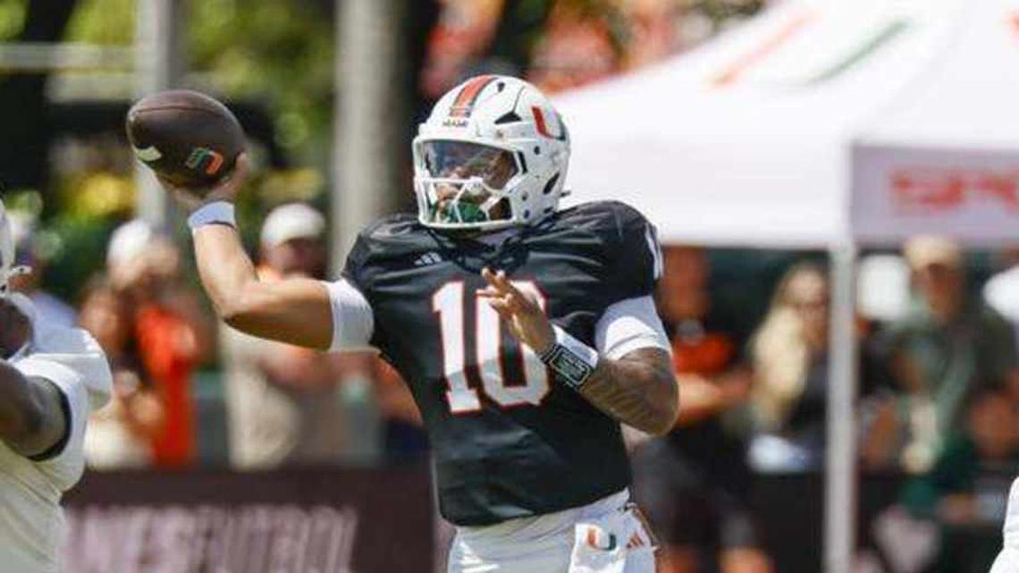 Darian Mensah Stole His First of Likely Many Shows During Miami's Spring Game