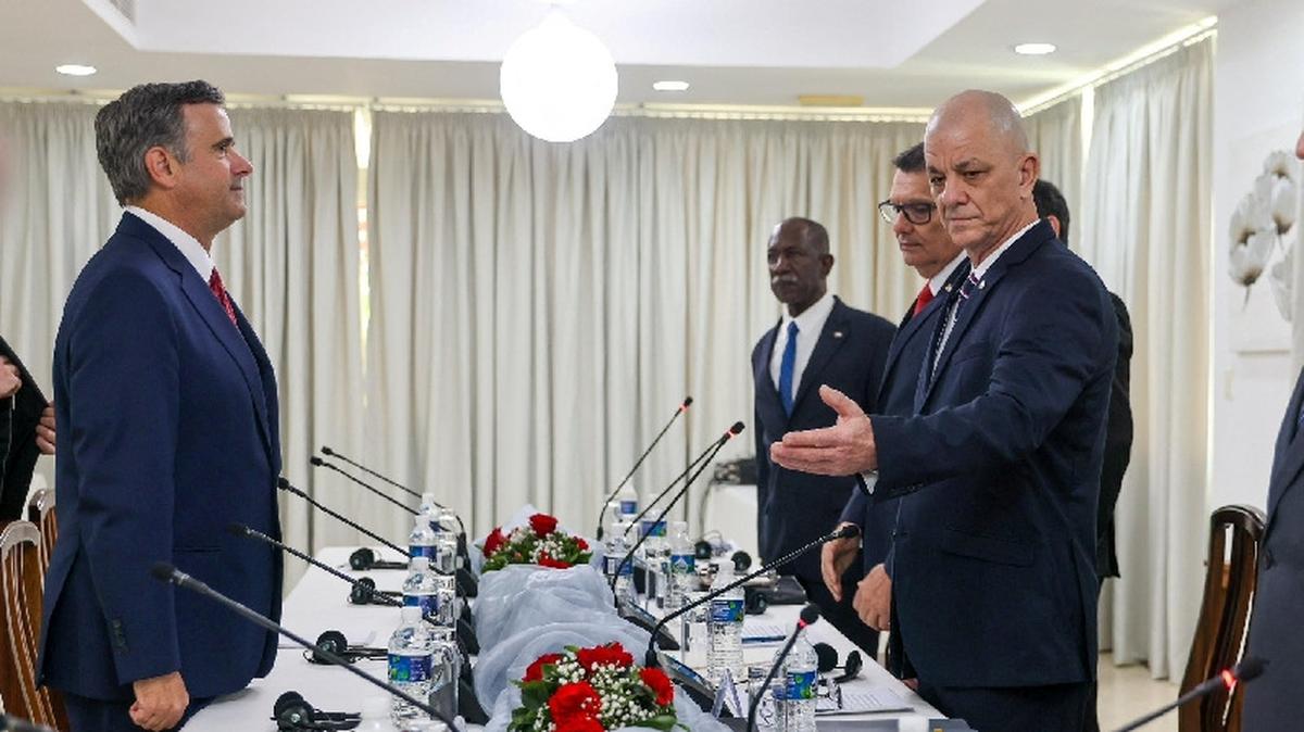 CIA Director John Ratcliffe attends a meeting with Cuban officials in Havana, Cuba in this image released May 14, 2026. CIA via X/Handout via REUTERS
