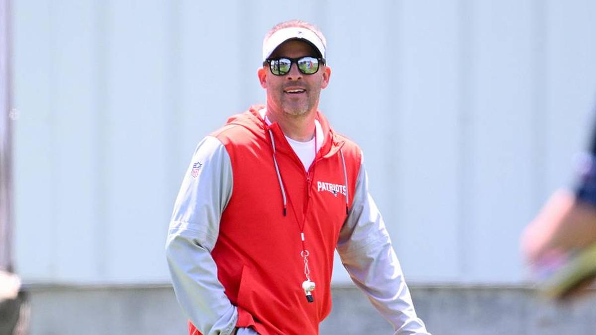  Jun 2, 2026; Foxborough, MA, USA; New England Patriots offensive coordinator Josh McDaniels arrives at the practice fields for the team's OTA at Gillette Stadium. Mandatory Credit: Eric Canha-Imagn Images | Eric Canha-Imagn Images 