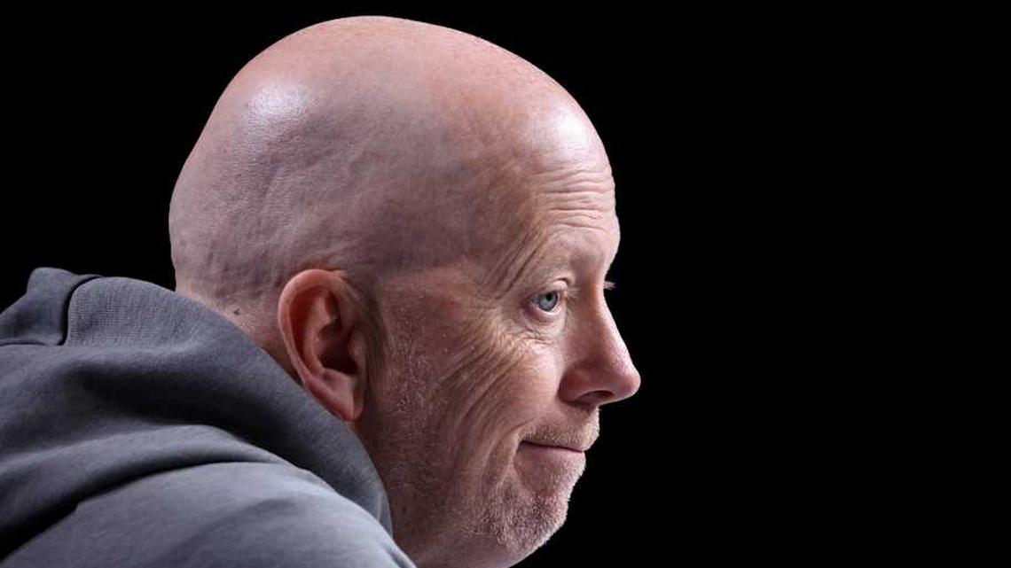  Mar 19, 2026; Philadelphia, PA, USA; UCLA Bruins head coach Mick Cronin speaks with the media before a practice session ahead of the first round of the men's 2026 NCAA Tournament at Xfinity Mobile Arena. Mandatory Credit: Bill Streicher-Imagn Images | Bill Streicher-Imagn Images 