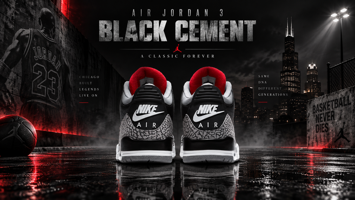 Air Jordan 3 ‘Black Cement' - Seventh Release, Nike Air Heel, 1988 All-Star Proof: Where to Buy 