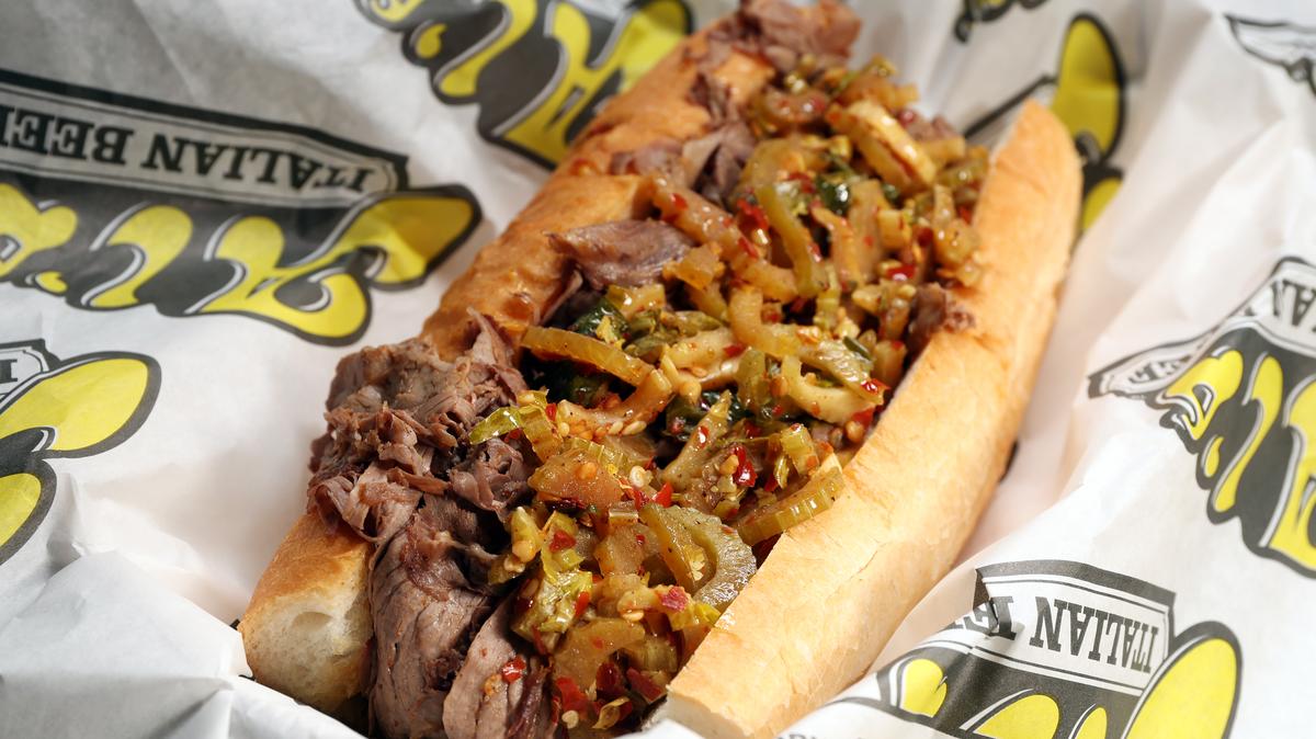The Italian beef with giardiniera at Al's #1 Italian Beef, 1079 W. Taylor St., Chicago. (Terrence Antonio James/Chicago Tribune)
