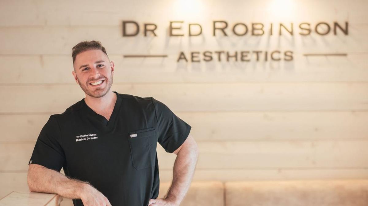 Dr. Ed Robinson says patients want to look like AI creations of themselves in real life. (Hannah McClune via SWNS). 