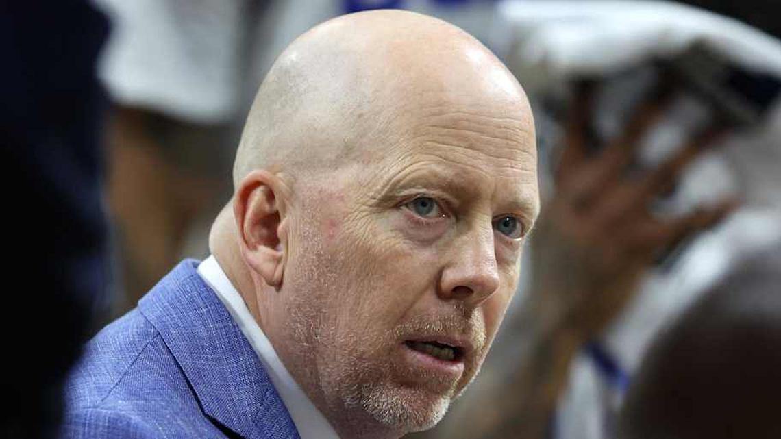  Mar 20, 2026; Philadelphia, PA, USA; UCLA Bruins head coach Mick Cronin reacts in the first half during a first round game of the men's 2026 NCAA Tournament at Xfinity Mobile Arena. Mandatory Credit: Bill Streicher-Imagn Images | Bill Streicher-Imagn Images 