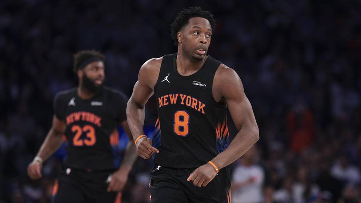  OG Anunoby has scored the second-most points per game for the Knicks over their postseason run | Vincent Carchietta-Imagn Images 