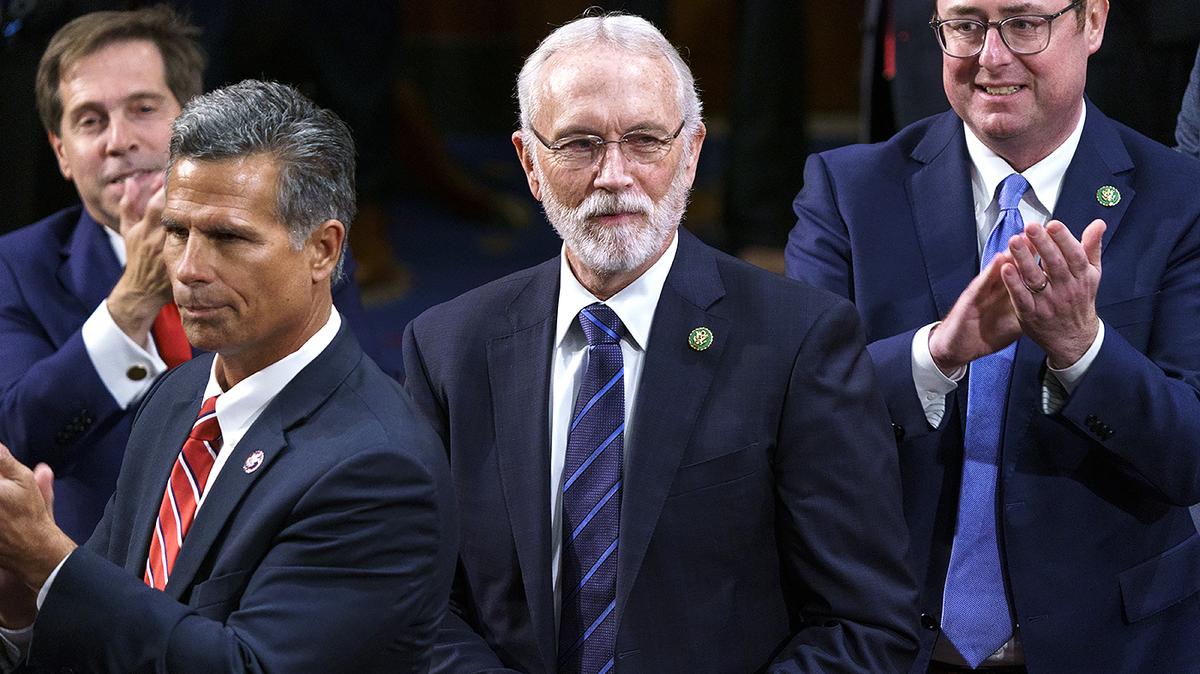 Rep. Dan Newhouse (R-Wash.) is seen during the first day of the 118th session of Congress in January 2023.