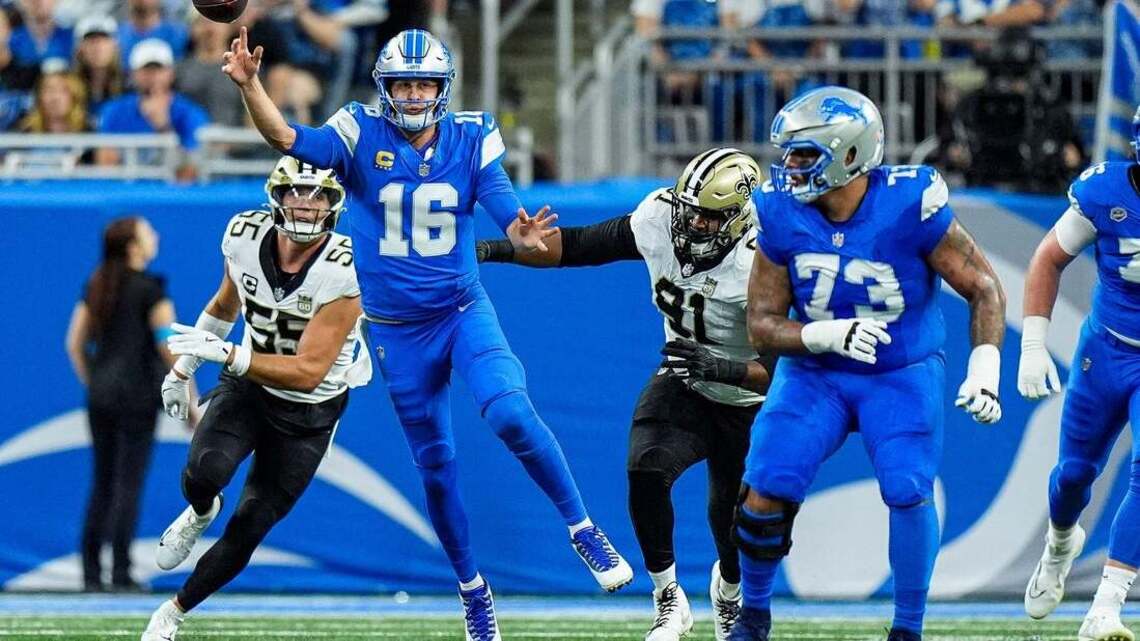 Lions roar on offense before edging Saints 31-30 in OT 