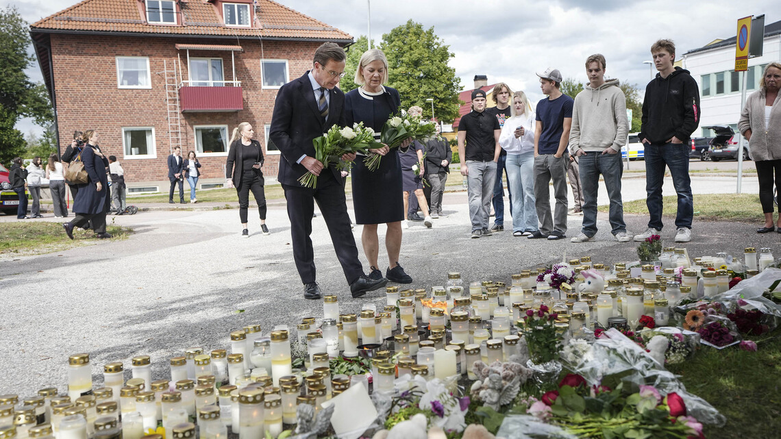 Sweden's Kristersson cancels campaign speech after school attack 