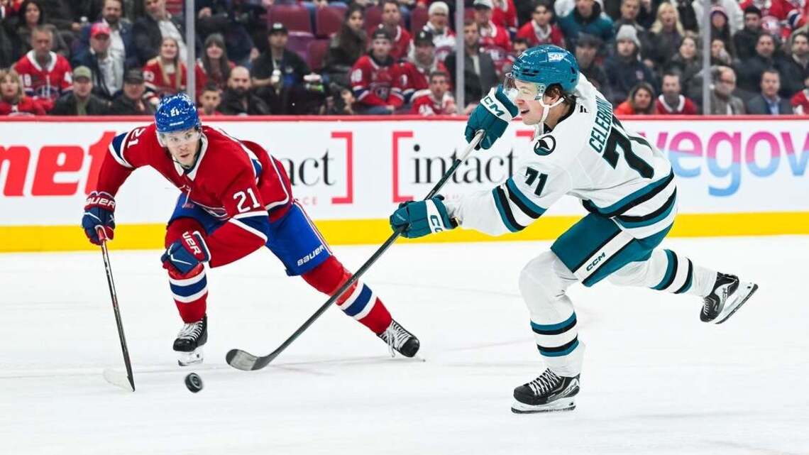 Macklin Celebrini scores twice, Sharks rally past Canadiens in OT 