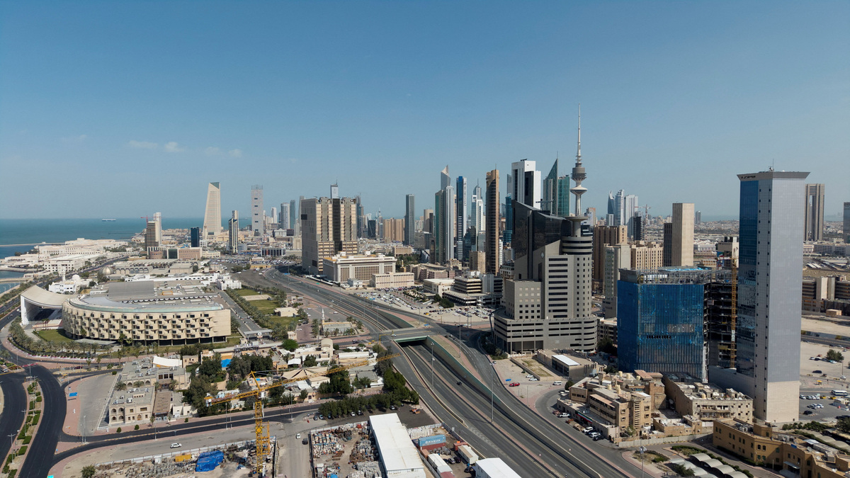FILE PHOTO: A drone view shows Kuwait City, February 28, 2026. REUTERS/Stephanie McGehee/File Photo
