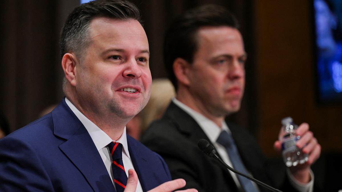 Bill Pulte, nominated to be the director of the Federal Housing Finance Agency, testifies during a Senate Banking, Housing and Urban Affairs Committee confirmation hearing on Capitol Hill in Washington, D.C., U.S., February 27, 2025. REUTERS/Annabelle Gordon