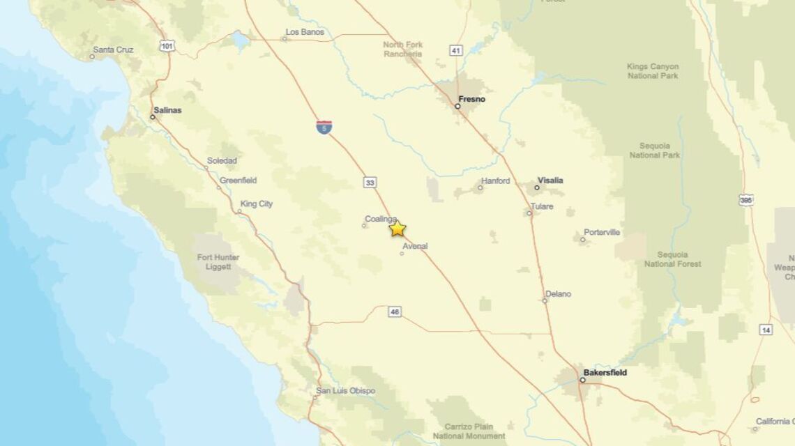 Update: May 25 - 2.1 magnitude earthquake registered near Huron, CA 