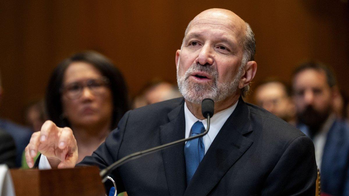 Secretary of Commerce Howard Lutnick speaks during a Senate Committee on Appropriations, Subcommittee on Commerce, Justice, Science, and Related Agencies hearing on the Department of Commerce's proposed budget for fiscal year 2027 on April 22. Lutnick will testify Wednesday before the House Oversight Committee on his relationship with Jeffrey Epstein. Photo by Bonnie Cash/UPI