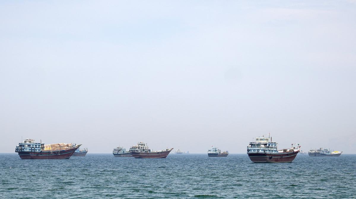 Ships and boats in the Strait of Hormuz, Musandam, Oman, April 29, 2026. REUTERS/Stringer