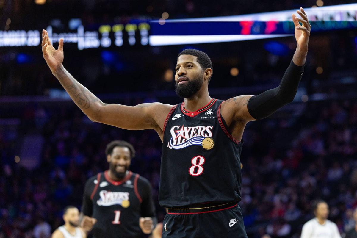  Philadelphia 76ers forward Paul George. Bill Streicher-Imagn Images