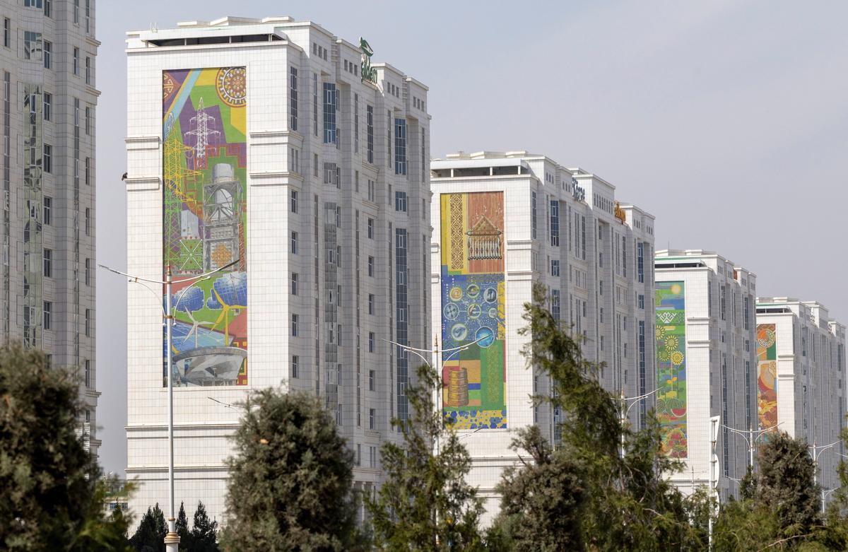 A general view of residential buildings in Ashgabat, Turkmenistan, March 20, 2026. REUTERS/Umit Bektas