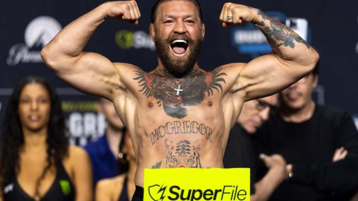 Conor McGregor weighs in at 170.5 for UFC 329 bout vs. Max Holloway