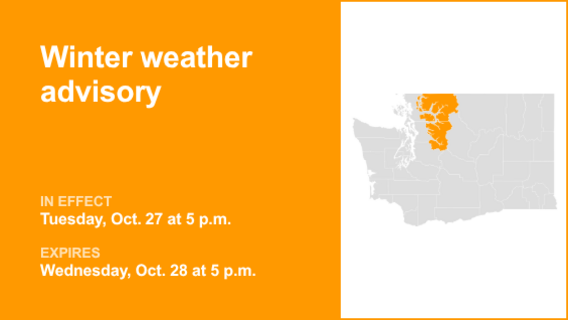 The NWS issues winter weather advisory for Tuesday and Wednesday 