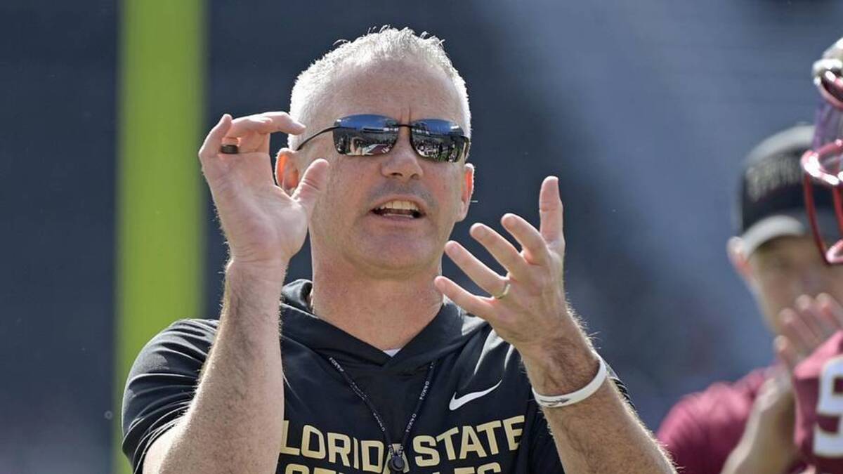  Oct 11, 2025; Tallahassee, Florida, USA; Florida State Seminoles head coach Mike Norvell before the game against the Pittsburgh Panthers at Doak S. Campbell Stadium. Mandatory Credit: Melina Myers-Imagn Images | Melina Myers-Imagn Images 