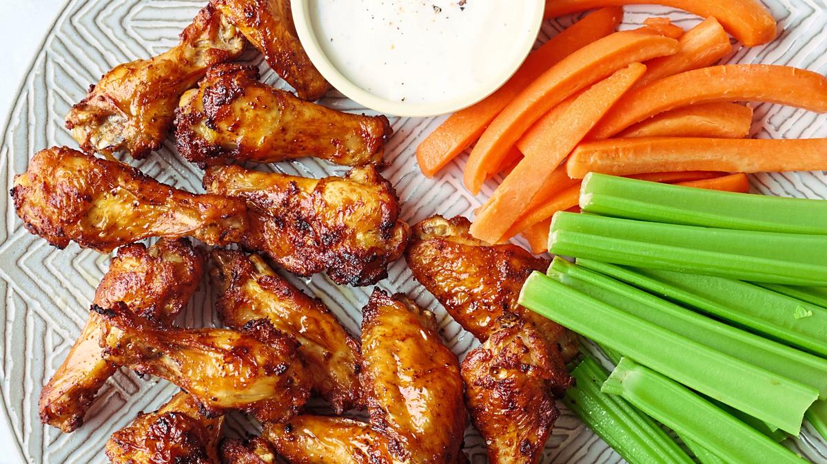 Air fried chicken wings.