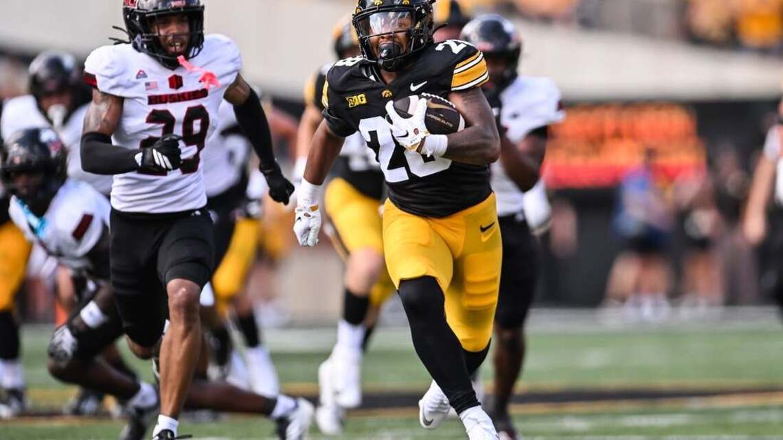 Kamari Moulton has career day, No. 22 Iowa rips Northern Illinois 