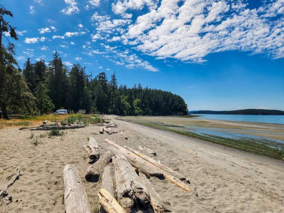  Spencer Spit State Park is a scenic destination ideal for beachcombing and lagoon trail hikes. Photo credit: June Russell-Chamberlin 