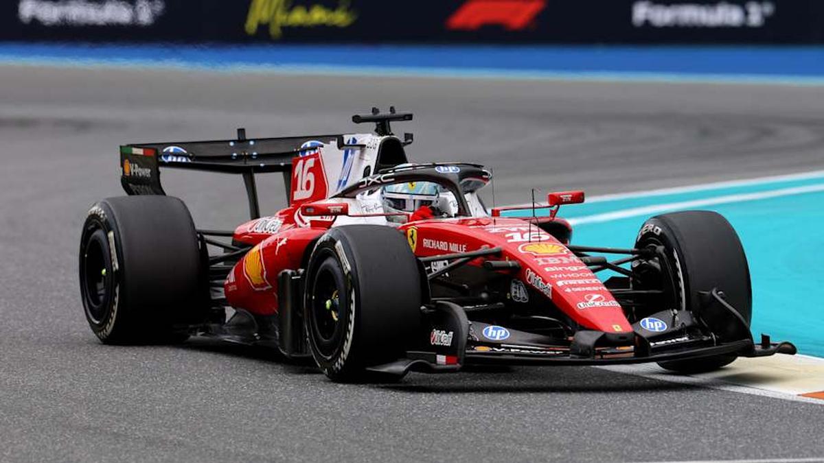  It was another rough weekend for Leclerc, finished in sixth place in the Miami Grand Prix. | Nathan Ray Seebeck-Imagn Images 